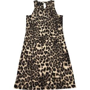 INC International Concepts Leopard Print Sleeveless Dress Women's XS Sexy Safari